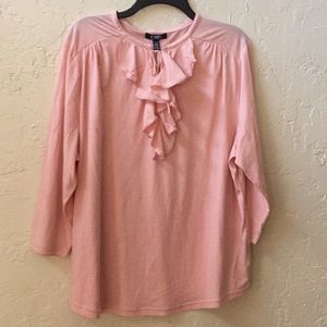 Chaps Feather Pink Blouse...Proceeds to Dorian !